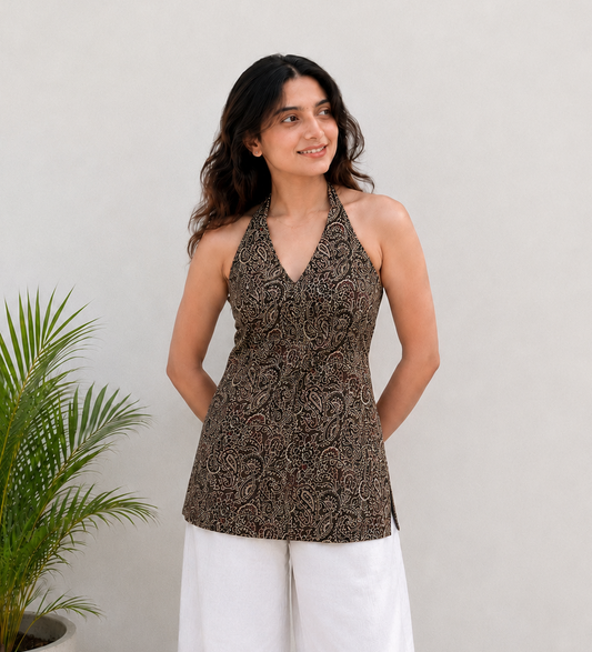 NOOR HALTER NECK KURTI
